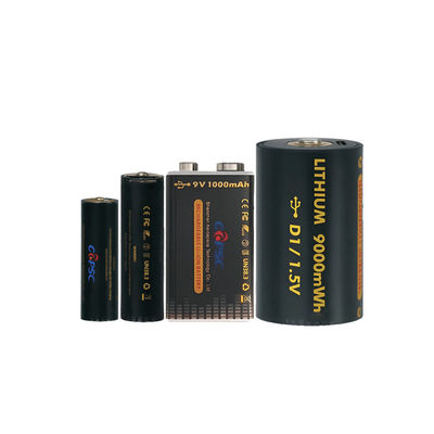 1.5V pin lithium-ion sạc USB 6000mwh ~ 9000mwh